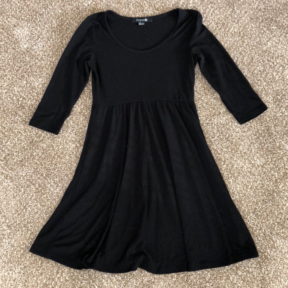 Cotton black cocktail dress, size small